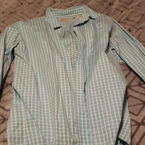 Large light blue plaid dockers
